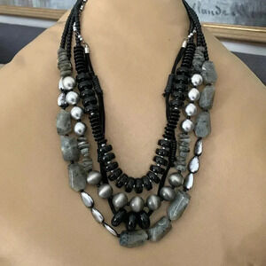 Multistrand  bead necklace